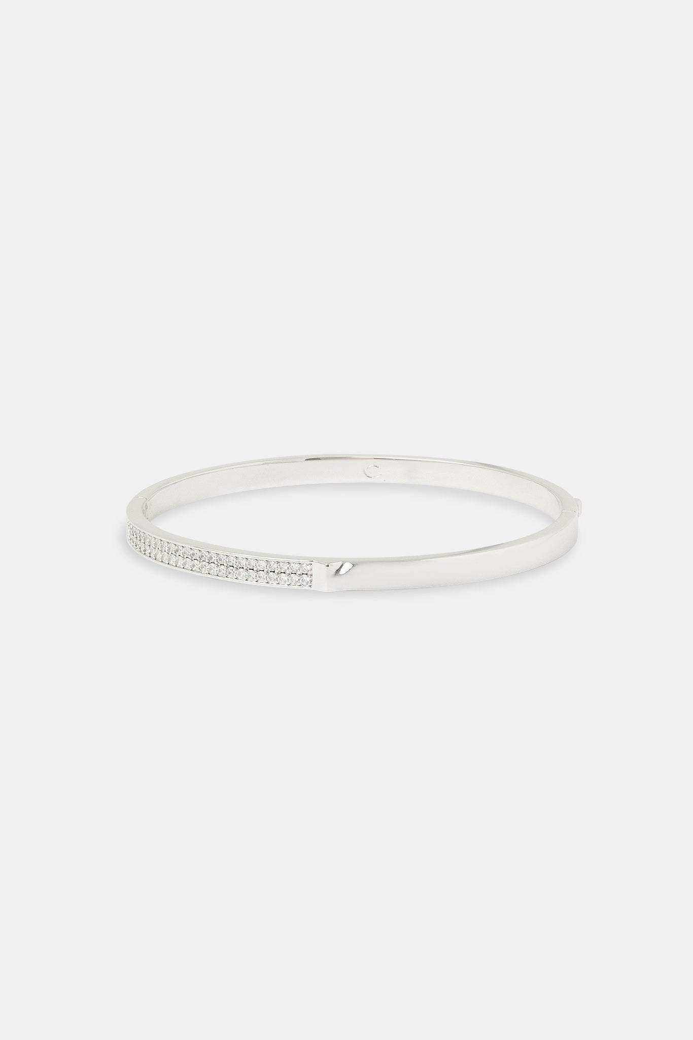 Polierter und vereister Verbindungsarmreif – 5 mm